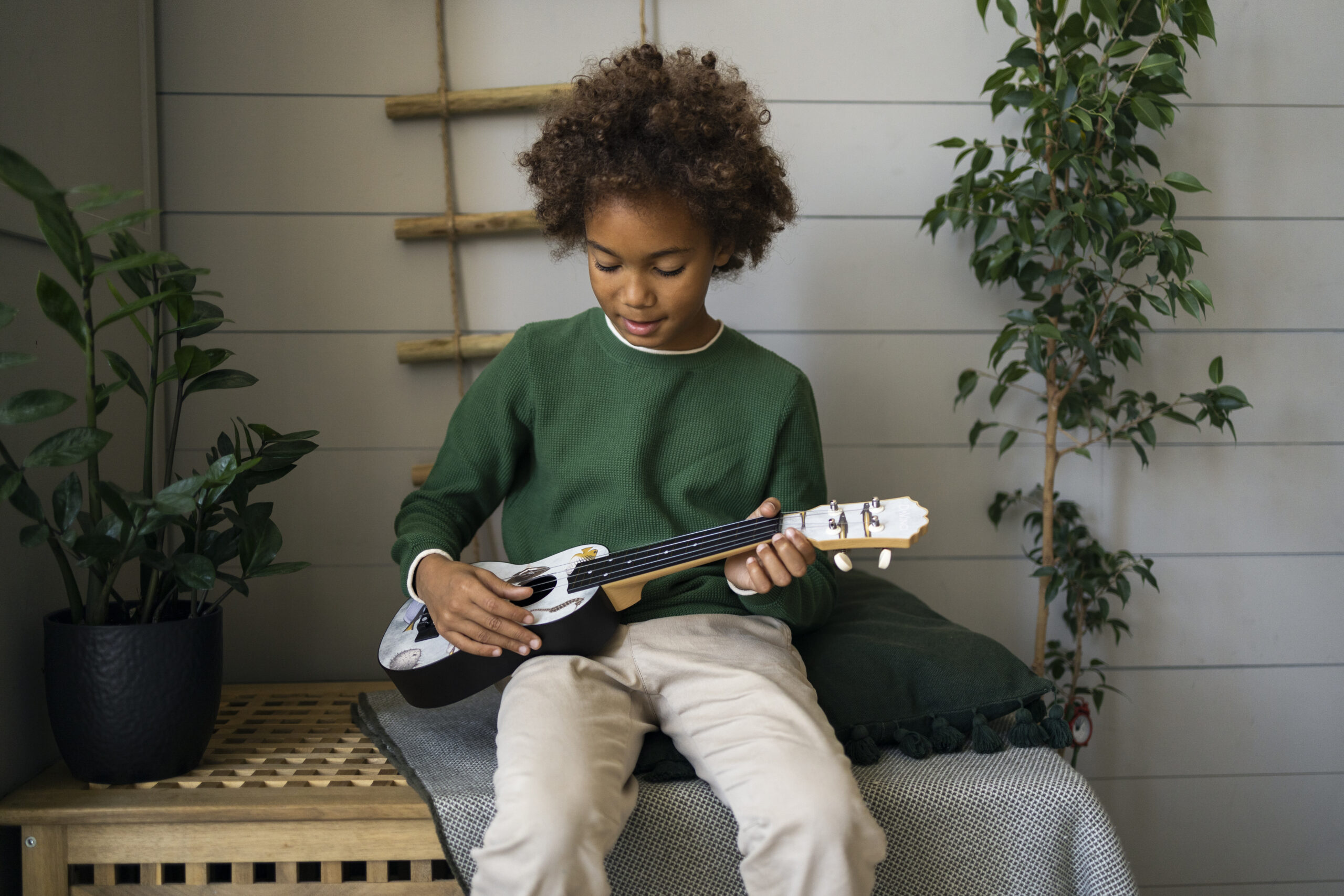 child-spending-time-comfortable-home